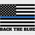 Back The Blue US Flag - Police DTF Transfers ready2transfer Dark Color Design (See Imaging)