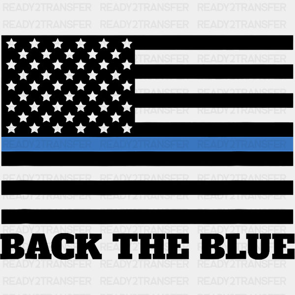 Back The Blue US Flag - Police DTF Transfers