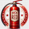 Back The Red Circular - Fire Department DTF Transfers ready2transfer