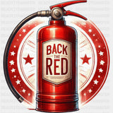 Back The Red Circular - Fire Department DTF Transfers ready2transfer