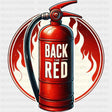 Back The Red Fire Extinguisher - Fire Department DTF Transfers ready2transfer