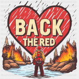Back The Red, Heart - Fire Department DTF Transfers ready2transfer