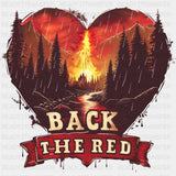 Back The Red Heart Forest - Fire Department DTF Transfers ready2transfer