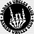 Badass Uncles Club, Circular B&W - Uncle DTF Transfers ready2transfer Dark Color Design (See Imaging)