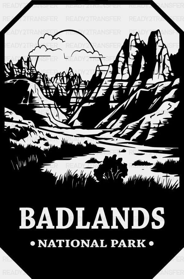Badlands National Park Design - National Parks DTF Transfers