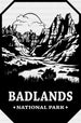 Badlands National Park Design - National Parks DTF Transfers ready2transfer Black