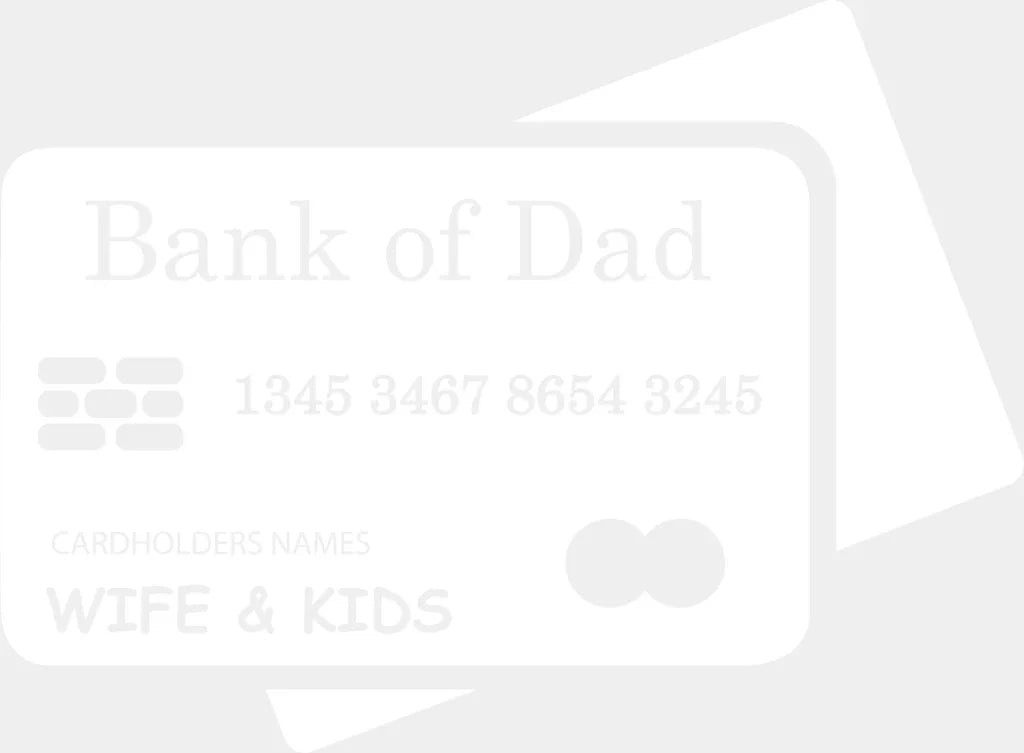Bank Of Dad Cardholder Wife & Kids - Father’s Day DTF Transfer Adult Unisex - S & M (10’’) / Light Color Design (See