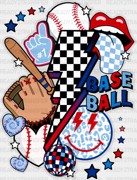 Baseball Doodles Design - Dtf Heat Transfer