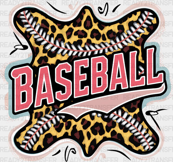 Baseball Leopard Leather Design - Baseball DTF Heat Transfer