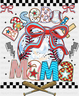 Baseball Mama Ribbons - Baseball DTF Transfer ready2transfer Dark Color Design (See Imaging)