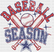 Baseball Season Red & Blue - Baseball DTF Transfer ready2transfer