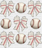 Baseballs And Ribbons - Baseball DTF Transfer ready2transfer