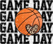 Basketball Game Day Design - Basketball DTF Heat Transfer ready2transfer Black