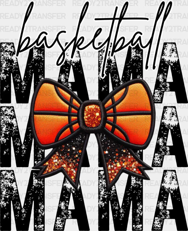 Basketball Mama Ribbon Design - Basketball DTF Heat Transfer