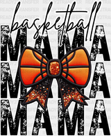 Basketball Mama Ribbon Design - Dtf Heat Transfer Adult Unisex S & M (10’’) / White