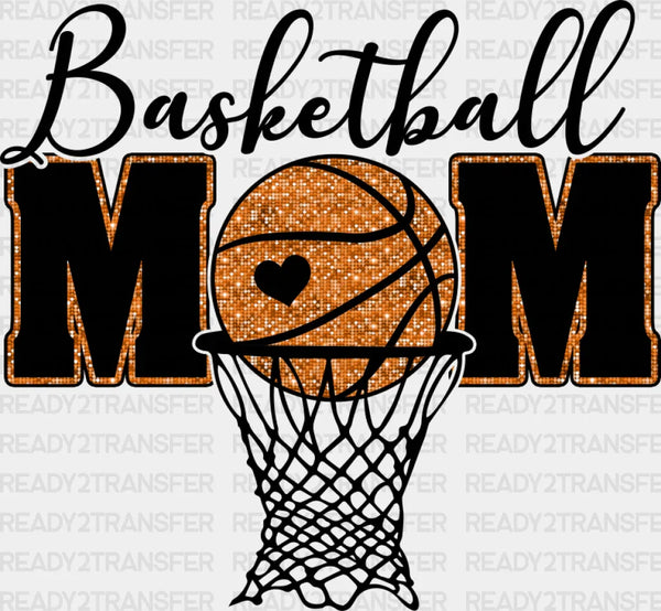 Basketball Mom B&W Hoop Design - Basketball DTF Transfer
