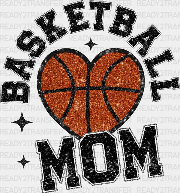 Basketball Mom Glitter Design - Basketball DTF Heat Transfer