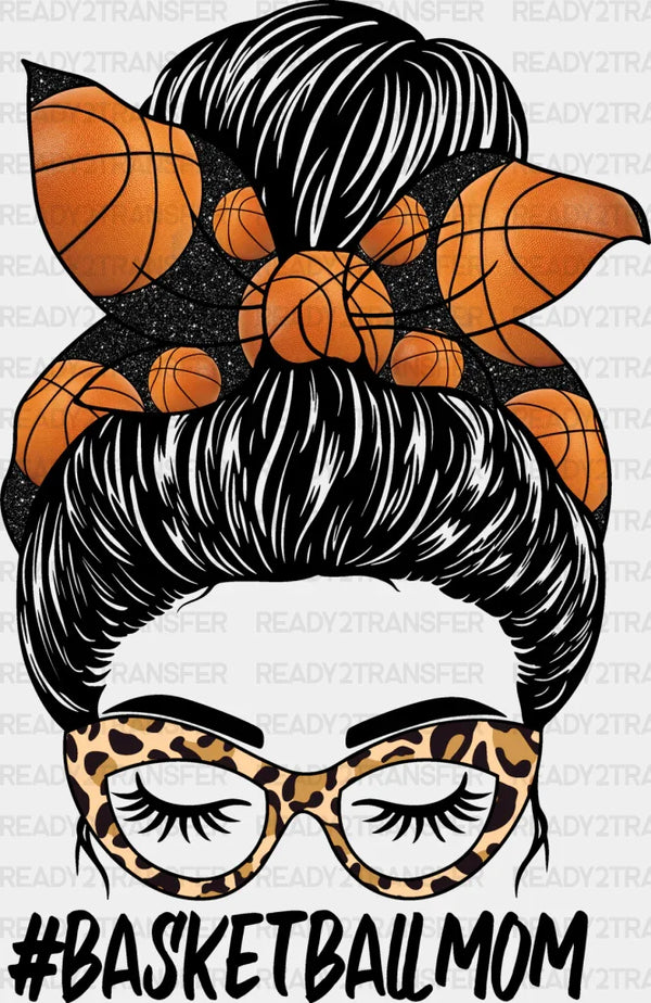 #Basketballmom Leopard Sunglasses Design - Basketball DTF Heat Transfer