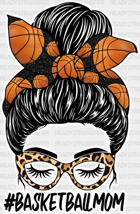 #Basketballmom Leopard Sunglasses Design - Basketball Dtf Heat Transfer Adult Unisex S & M