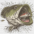 Bass Bait - Fishing DTF Transfers