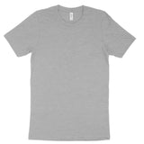 Plain grey Bella Canvas adult t-shirt 3001 mockup.