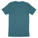 Back view of a teal Bella Canvas Adult T-Shirt 3001 blank tee.