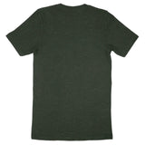 Dark green heather Bella Canvas Adult T-Shirt 3001 back view