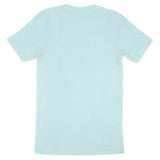 Back view of a light blue Bella Canvas Adult T-Shirt 3001