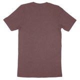 Back view of a plain mauve Bella Canvas adult t-shirt 3001.