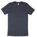 Navy blue Bella Canvas 3001 adult t-shirt, blank and ready for custom DTF transfers.