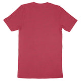 Back view of a plain red Bella Canvas Adult T-Shirt 3001
