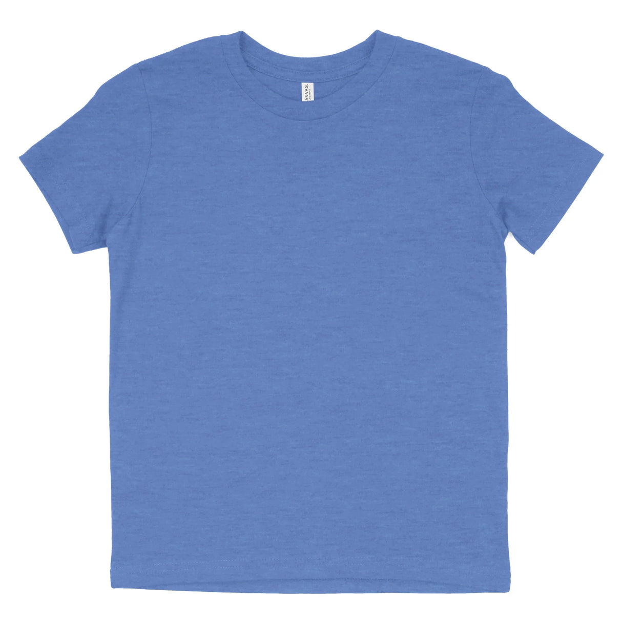 Heather Columbia Blue soft cotton crew neck t-shirt with short sleeves