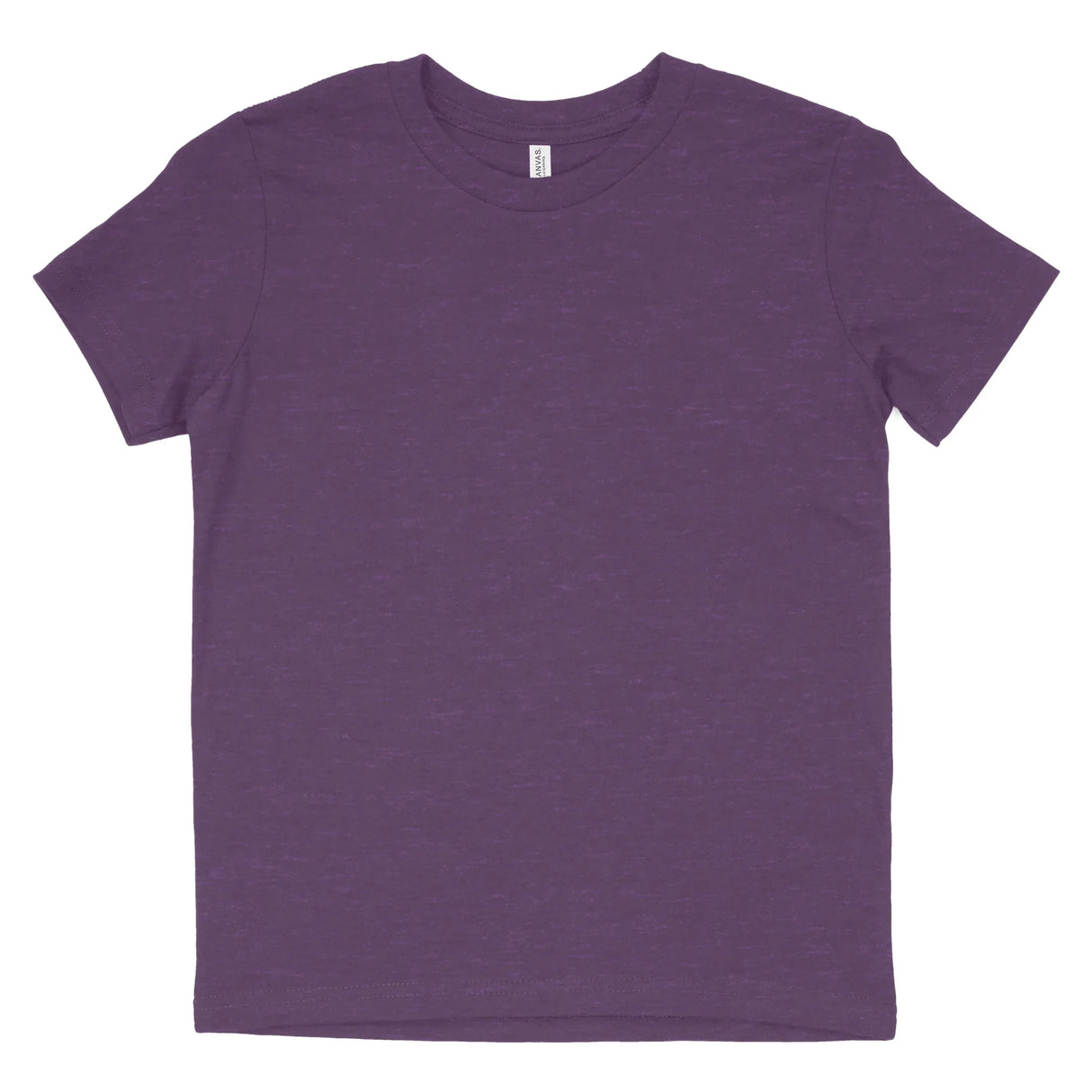 Heather purple soft cotton crew neck t-shirt with short sleeves
