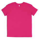 Plain bright berry pink short sleeve unisex t-shirt with crew neckline