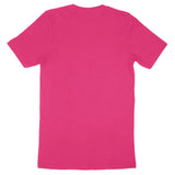 Back view of a plain pink Bella Canvas Adult T-Shirt 3001