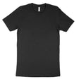 Plain black Bella Canvas adult t-shirt 3001 on a white background