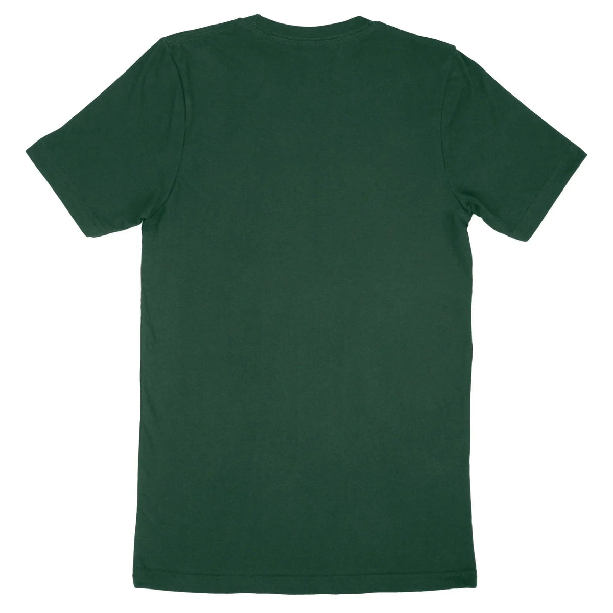 Back view of a plain dark green Bella Canvas Adult T-Shirt 3001