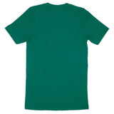 Plain dark green Bella Canvas Adult T-Shirt 3001 back view