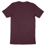 Back view of a plain burgundy Bella + Canvas Adult T-Shirt 3001