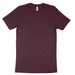 Maroon Bella Canvas adult t-shirt 3001, plain short sleeve crew neck tee