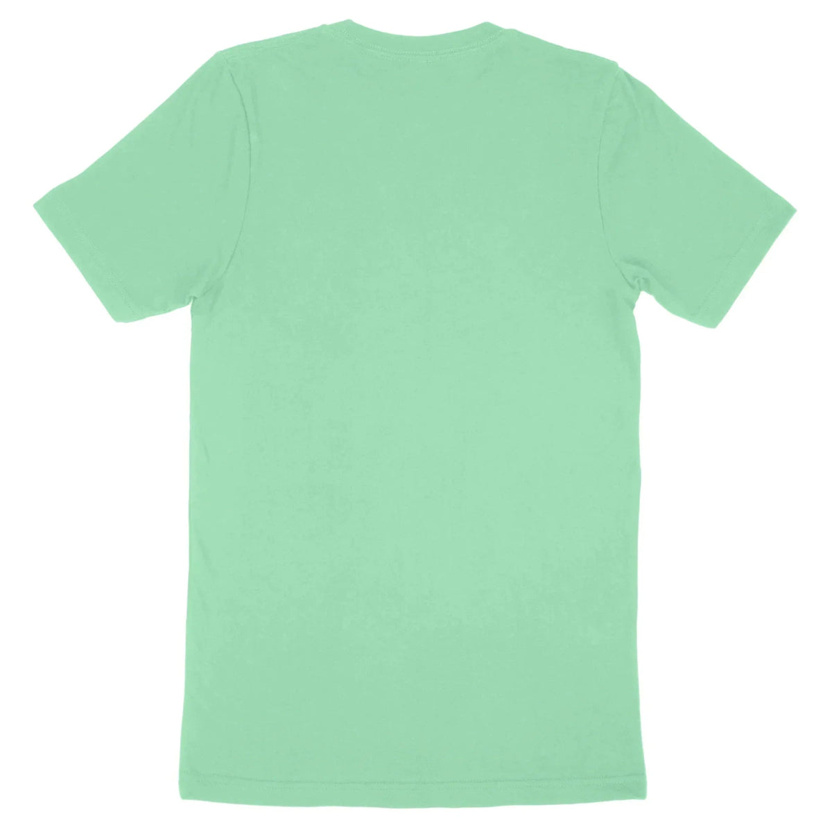 Back view of a mint green Bella Canvas adult t-shirt 3001.