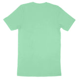Back view of a mint green Bella Canvas adult t-shirt 3001.