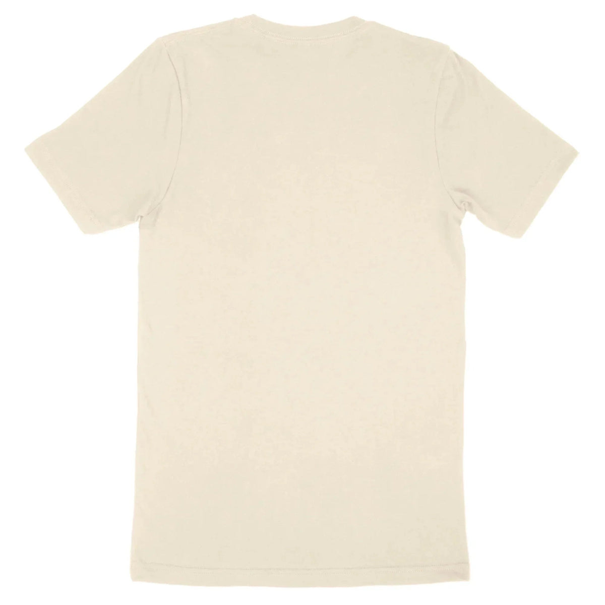 Back view of a plain cream Bella Canvas adult t-shirt 3001.