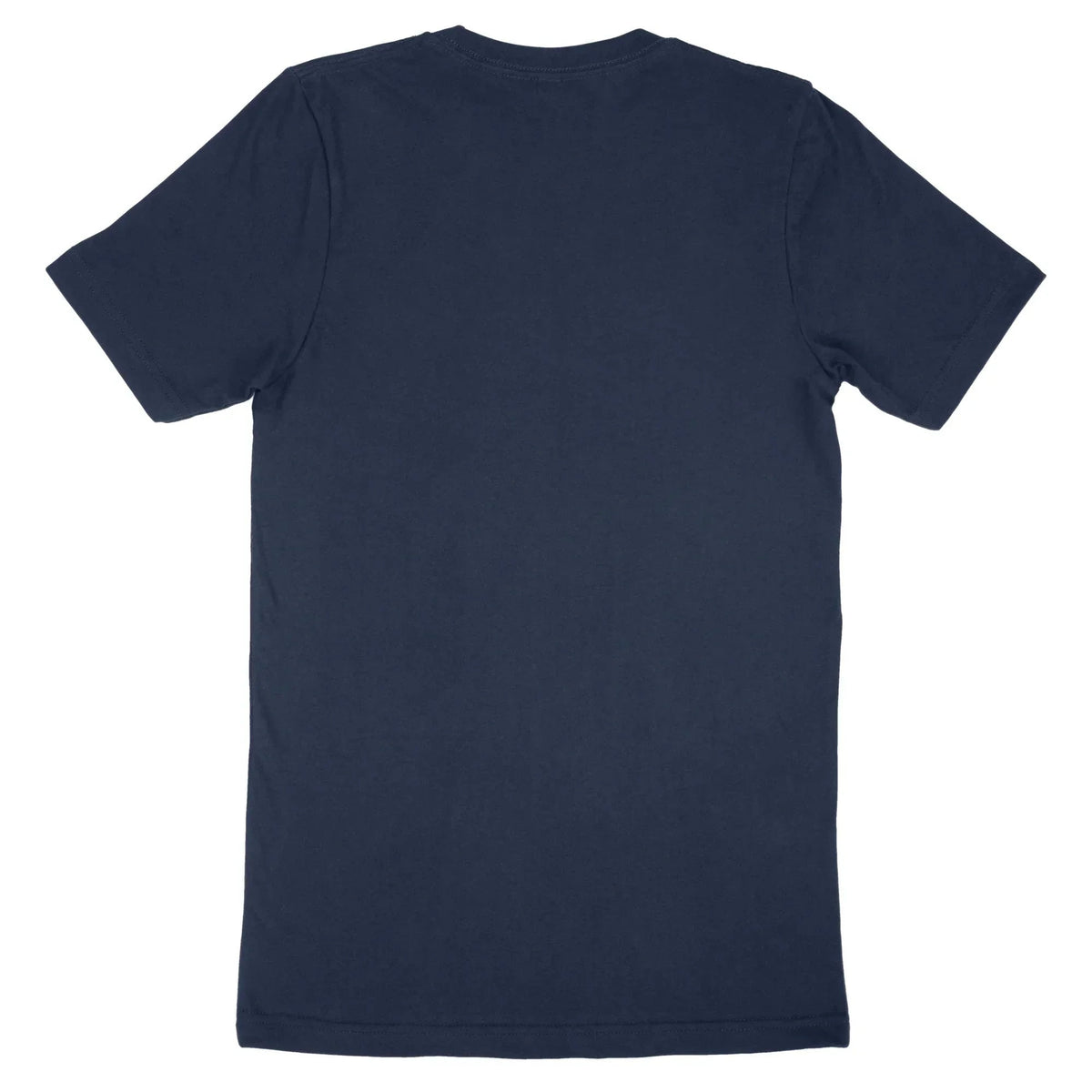 Back view of a plain navy blue Bella Canvas Adult T-Shirt 3001