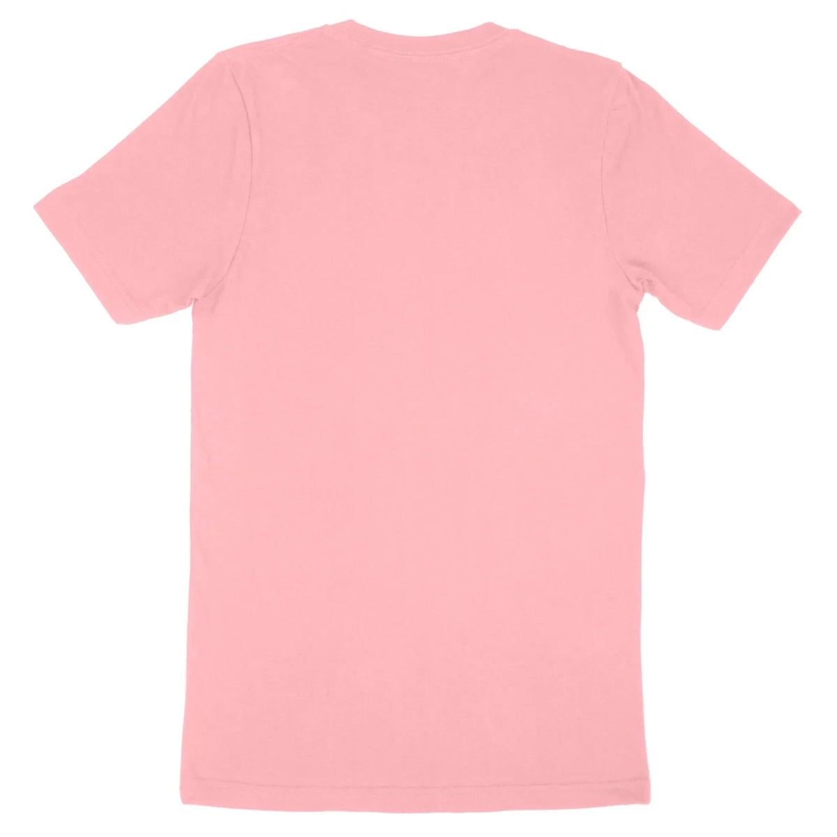 Back view of a plain pink Bella + Canvas Adult T-Shirt 3001