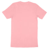 Back view of a plain pink Bella + Canvas Adult T-Shirt 3001