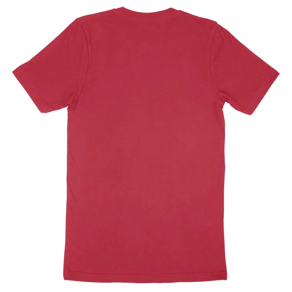 Back view of a plain red Bella Canvas Adult T-Shirt 3001