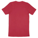 Back view of a plain red Bella Canvas Adult T-Shirt 3001