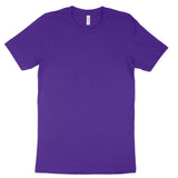 Purple Bella Canvas adult t-shirt 3001, blank and ready for custom DTF transfer.