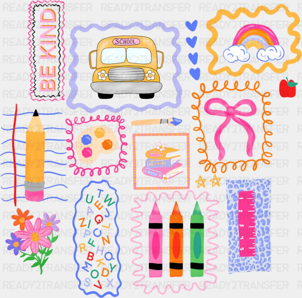 Be Kind - Back To School DTF Transfer ready2transfer